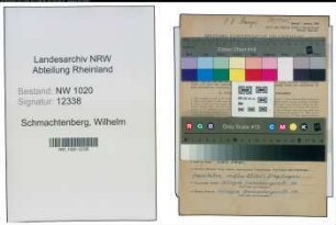 Entnazifizierung Wilhelm Schmachtenberg , geb. 30.06.1892 (Pfoertner)