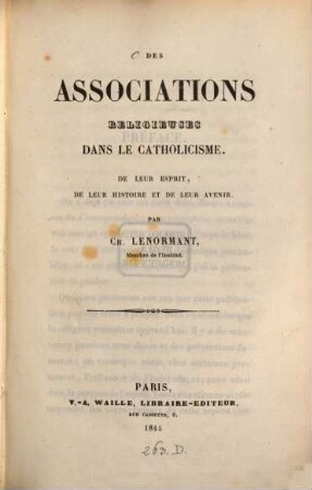 Des associations réligieuses dans le catholicisme