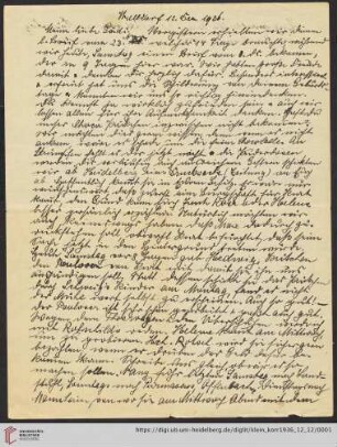 Korrespondenz von Alice und Ludwig Klein: Brief von Alice Klein an Irmgard Klein