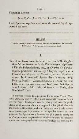 Bulletin.