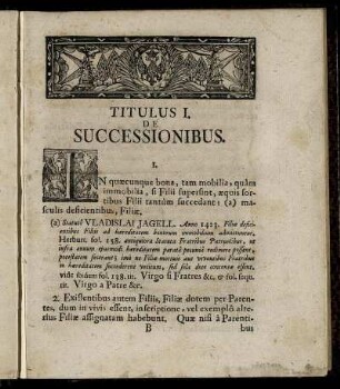 Titulus I. De Successionibus. - Titulus V. De Magistratibus Et Judiciis.