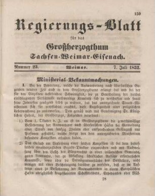 Nr. 23 : 7. Juli 1852