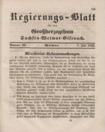 Nr. 23 : 7. Juli 1852