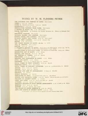 Works by W.M. Flinders Petrie