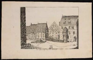 der Pfarrhof beÿ St. Sebald 1700. - Evangelisch-Lutherische Kirchengemeinde Sankt Sebald, Nürnberg, Pfarrhof