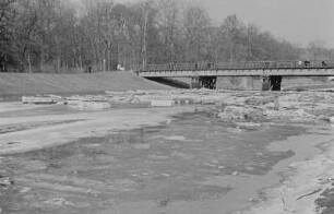 Eisschollen : Eisschollen auf der weißen Elster, Rennbahnsteg