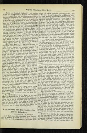Konstituierung des Lehrervereins der Diöcese Hildesheim