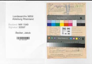 Entnazifizierung Jakob Becker , geb. 20.10.1887 (Bankbeamter)