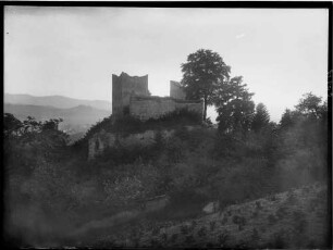 Oberkirch Schauenburg - Burgruine Gesamtansicht von Osten