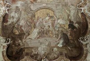 Die Taufe des heiligen Augustinus durch den heiligen Ambrosius von Mailand