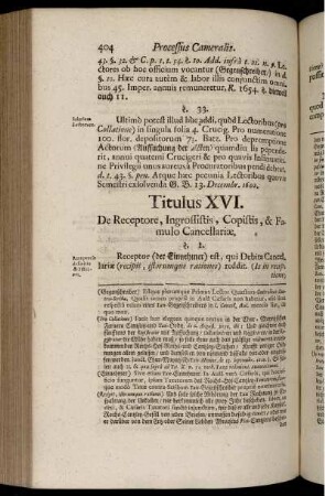 Titulus XVI. - Titulus XIX.