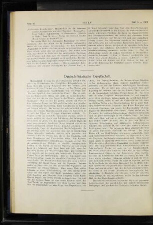 Deutsch-Asiatische Gesellschaft.
