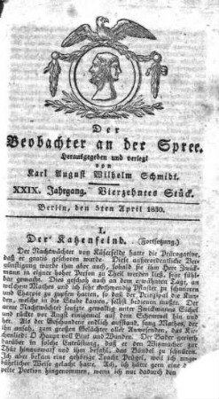 14. Stueck, 5. April 1830