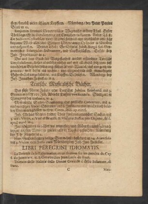 Teutsche Musicalische Bücher.
