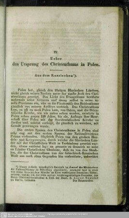 Ueber den Ursprung des Christenthums in Polen : Aus dem Russischen