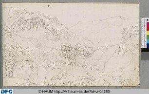Berglandschaft mit Dörfern