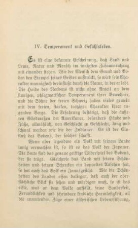 IV. Temperament und Gefühlsleben