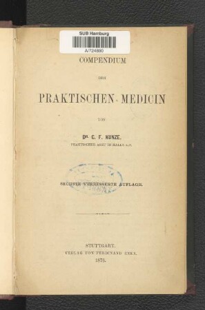 Compendium der praktischen Medicin