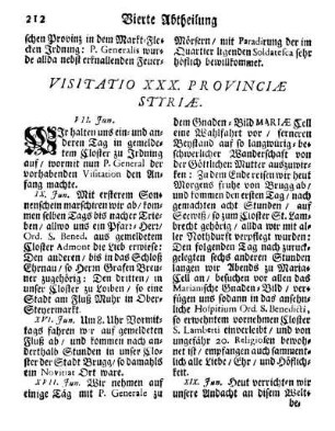 Visitatio XXX. Provinciæ Styriæ