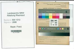 Entnazifizierung Franz Bayer , geb. 10.06.1890 (Masch.Haendler)