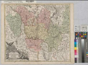 Brandenburg (Kurfürstentum) Territorialkarte Electoratus sive Marchia Brandenburgensis .. in mappa geographica ... opera 1.H. 18.Jh. 6 dt. Meilen = 8,2cm 48 x 54 farb. Kupferstich Matthäus Seutter, Augsburg B I Nr. 15