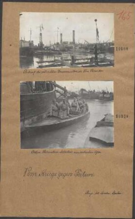 Österreichisches Patrouillen-Motorboot am serbischen Ufer