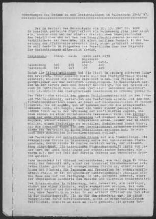Waldenburg mit Westernach, Beltersrot und Löcherholz: Visitationsbericht 1946/47