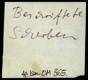 Fundzettel Beschriftete Scherben