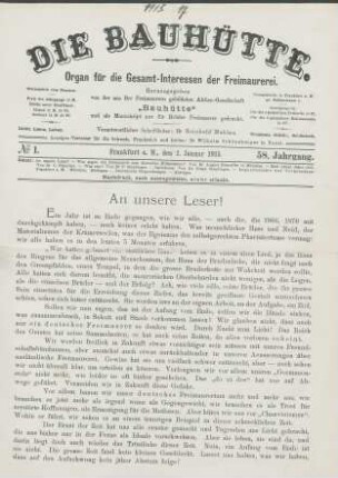 No. 1. Frankfurt a. M., den 2. Januar 1915. 58. Jahrgang.