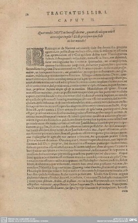 Caput II. Quot modis DEUS in loco dicitur, quomodo ubique adest omniaque implet?