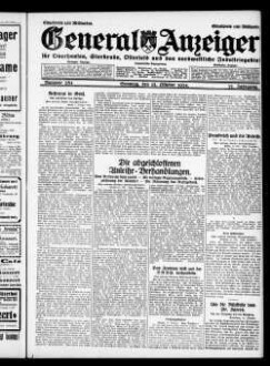 General-Anzeiger für Oberhausen, Sterkrade, Osterfeld und das nordwestliche Industriegebiet. 1921-1930