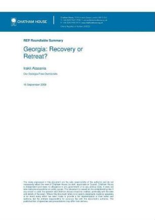 Georgia : recovery or retreat?