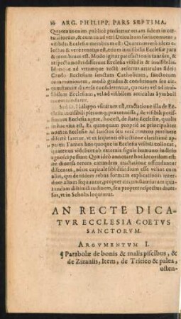 An Recte Dicatur Ecclesia Coetus Sanctorum.
