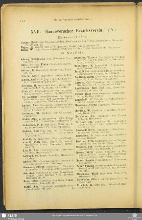 XVII. Hannoverscher Bezirksverein.