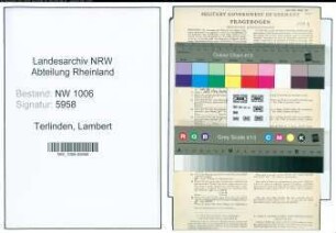 Entnazifizierung Lambert Terlinden , geb. 30.06.1888 (Eisenbahner)