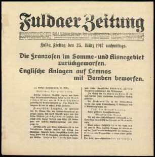 Ausgabe vom Freitag, den 23. März 1917.