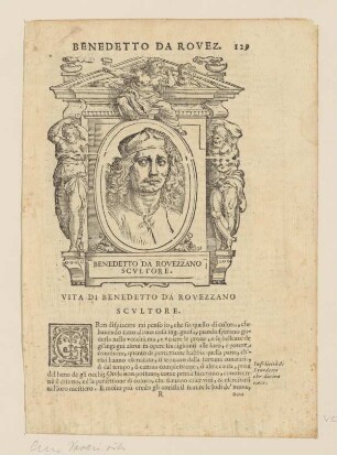 Bildnis des Benedetto da Rovezzano (Vasari, Vite)