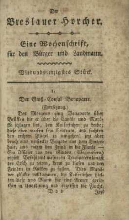 Breslauer Horcher, Vierundvierzigstes Stück