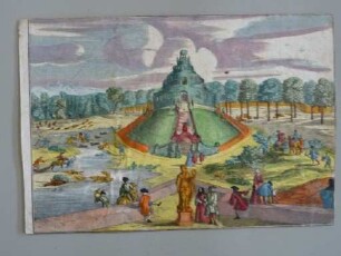 Guckkastenbild mit Ansicht des schönen Gartens zu Anguien, 2. Tafel