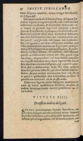 Titulus XIIII. De officio iudicis delegati.