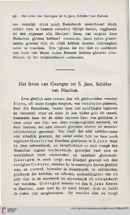 Het leven van Geertgen tot S. Jans, Schilder van Haerlem