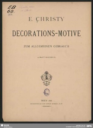 Decorations-Motive zum allgemeinen Gebrauch : 30 Blatt Lichtdruck