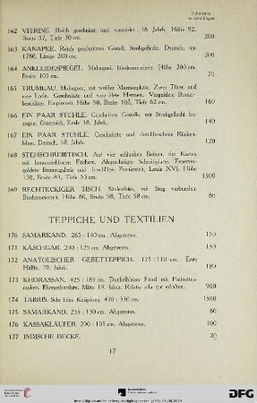 Teppiche und Textilien (Nr. 170-184)
