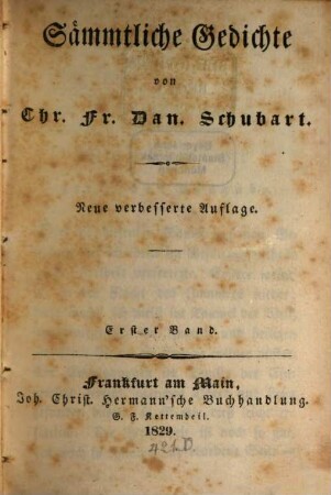 Sämmtliche Gedichte, 1