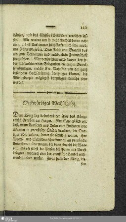 Merkwürdiges Wechselgesetz