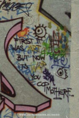 FiRST iT WAS ART BUT NOW iTS WAR You Cop MotHERF...