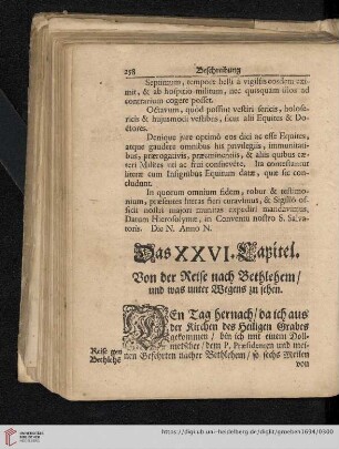 Das XXVI. Capitel
