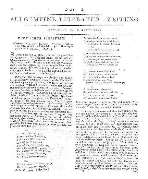 Neujahrs-Taschenbuch von Weimar. Auf das Jahr .... Hrsg. v. F. K. L. von Seckendorff. Weimar: Gädicke 1801
