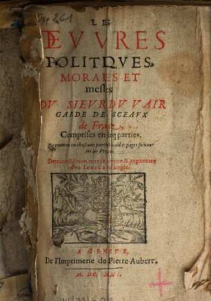 Les oeuvres politiques morales et meslées