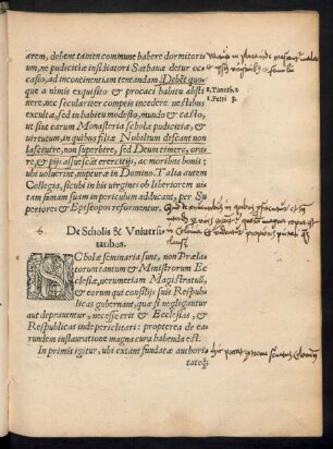 De Scholis & Universitatibus.